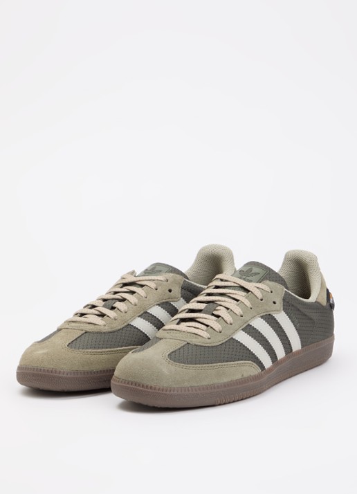 Adidas Samba OG sneaker met details van suède - detail 3 legergroen