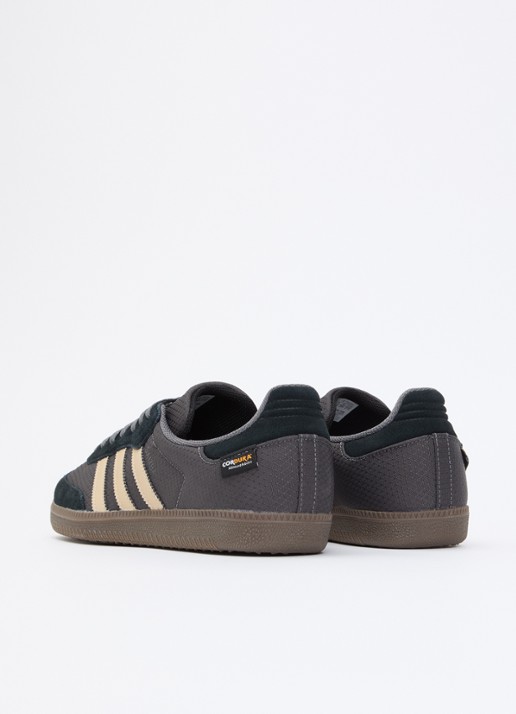 Adidas Samba OG sneaker met leren details - achterkant donkerbruin