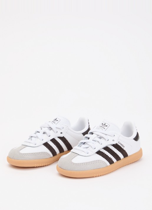 Adidas Samba OG sneaker van leer met details van suède - voorkant 2 wit