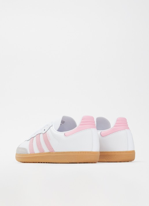 Adidas Samba OG sneaker van leer met details van suède - achterkant 3 wit