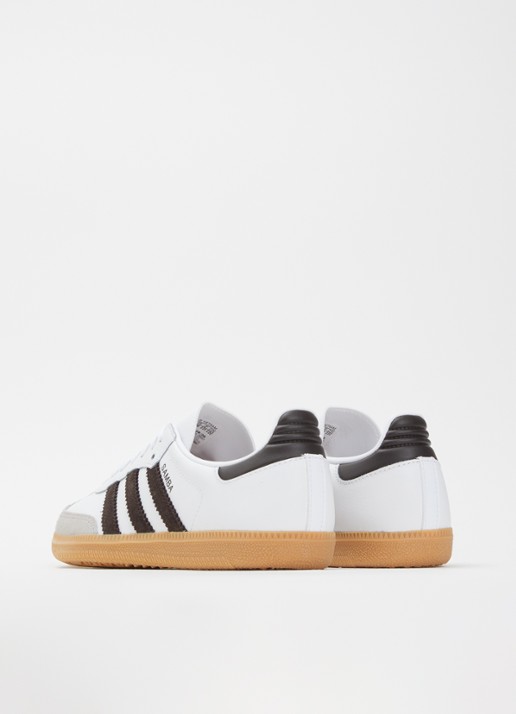 Adidas Samba OG sneaker van leer met details van suède - achterkant wit