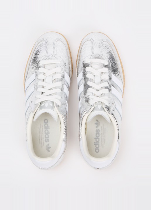 Adidas Samba OG sneaker van leer met lakfinish - detail 4 zilver