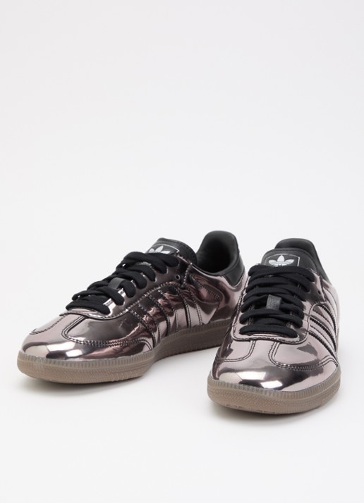 Adidas Samba OG sneaker van leer met lakfinish - detail 3 zwart