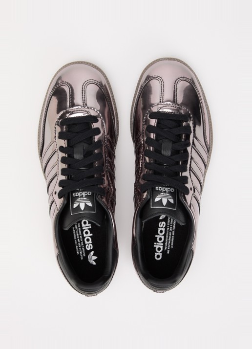 Adidas Samba OG sneaker van leer met lakfinish - detail 4 zwart