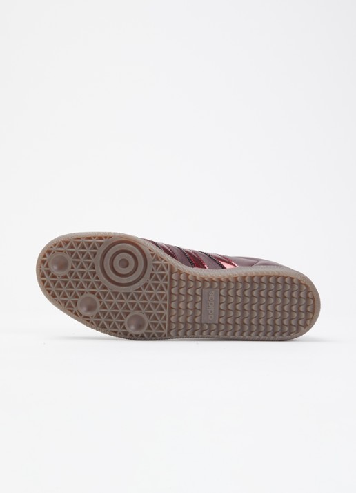 Adidas Samba OG sneaker van leer met metallic details  - detail 5 aubergine