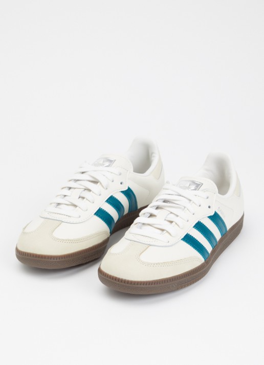 Adidas Samba OG sneaker van leer met suède details  - detail 8 creme