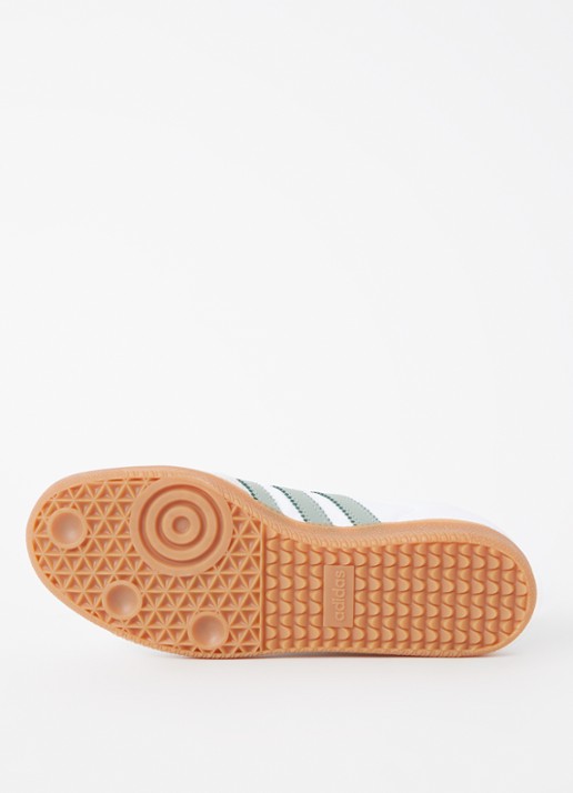 Adidas Samba OG sneaker van leer met suède details  - detail 3 lindegroen