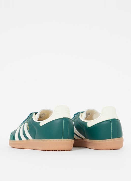 Adidas Samba OG sneaker van leer met suède details  - achterkant 5 groen