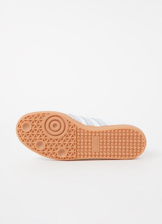 Adidas Samba OG sneaker van leer met suède details  - detail 4 lichtblauw