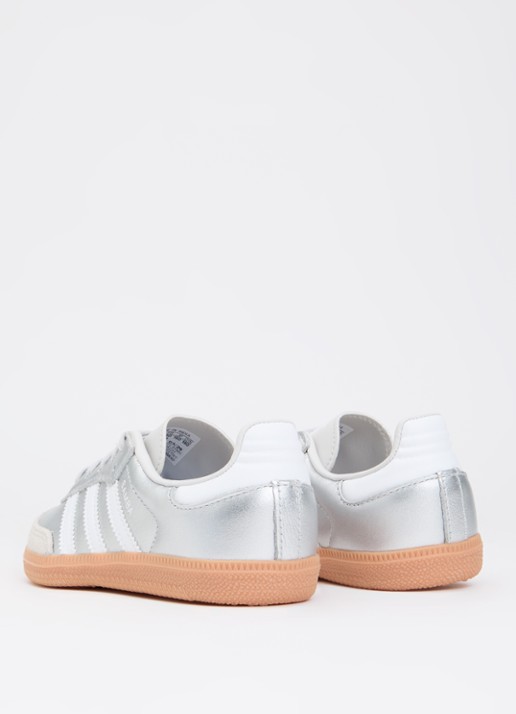 Adidas Samba OG sneaker van leer met suède details - achterkant 2 zilver