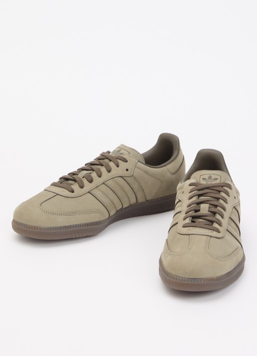 Adidas Samba OG sneaker van leer - detail 2 bronsgroen