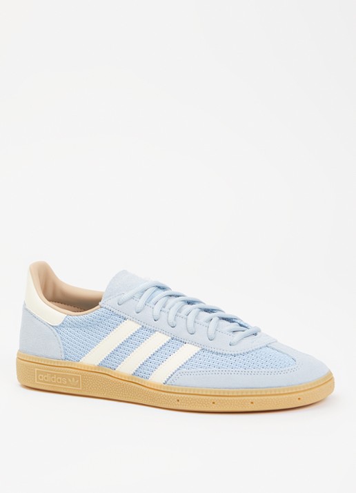 Adidas Samba sneaker met suède details - voorkant lichtblauw