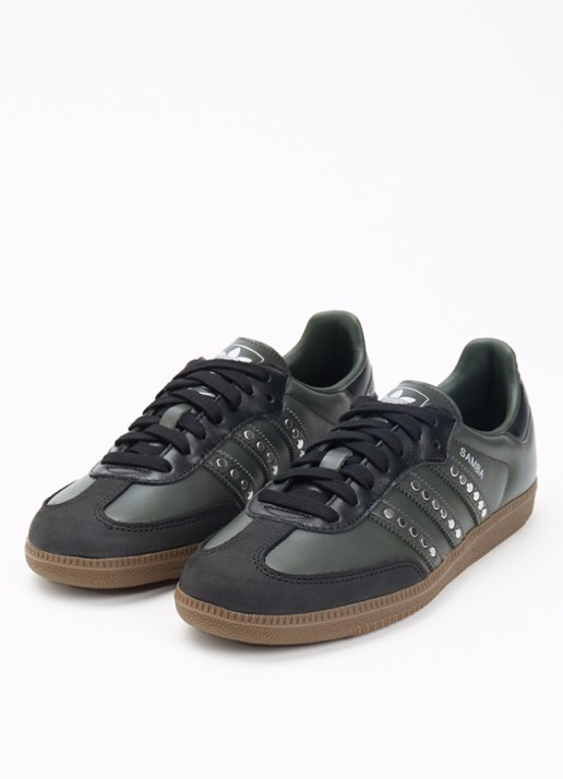 Adidas Samba sneaker van leer - detail antraciet