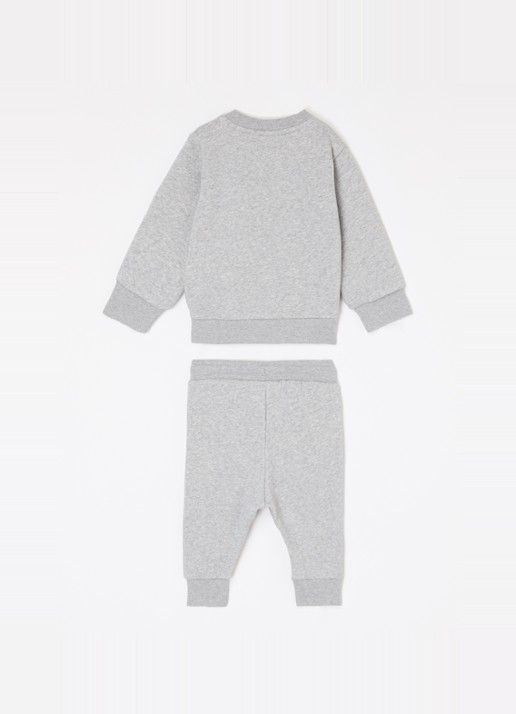 Adidas Set van sweater met joggingbroek 2-delig - voorkant 2 middengrijs