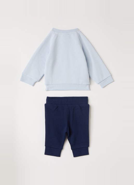 Adidas Set van sweater met joggingbroek 2-delig - voorkant 2 blauw