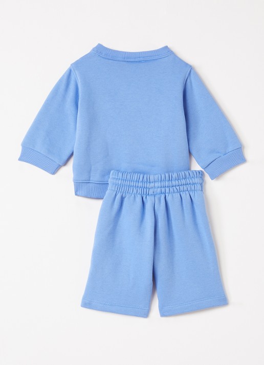 Adidas Set van sweater met korte joggingbroek 2-delig - voorkant 2 blauw
