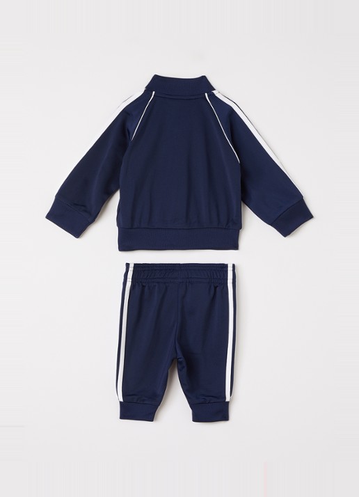 Adidas Set van trackvest met trackpants 2-delig - voorkant 2 donkerblauw