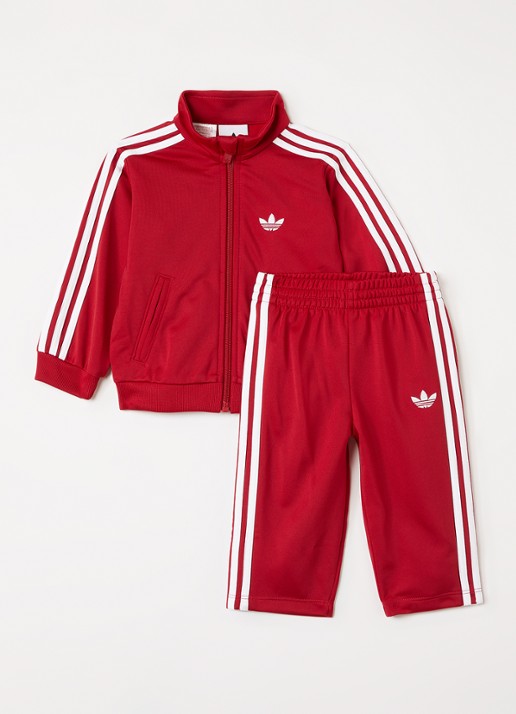 Adidas Set van trackvest met trackpants 2-delig - voorkant 3 rood