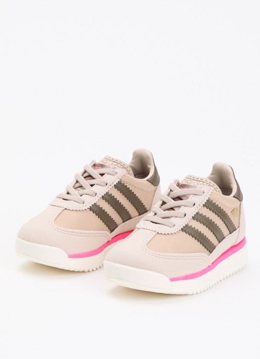 Adidas SL 72 RS babyschoentje met logo - voorkant 3 lichtbruin