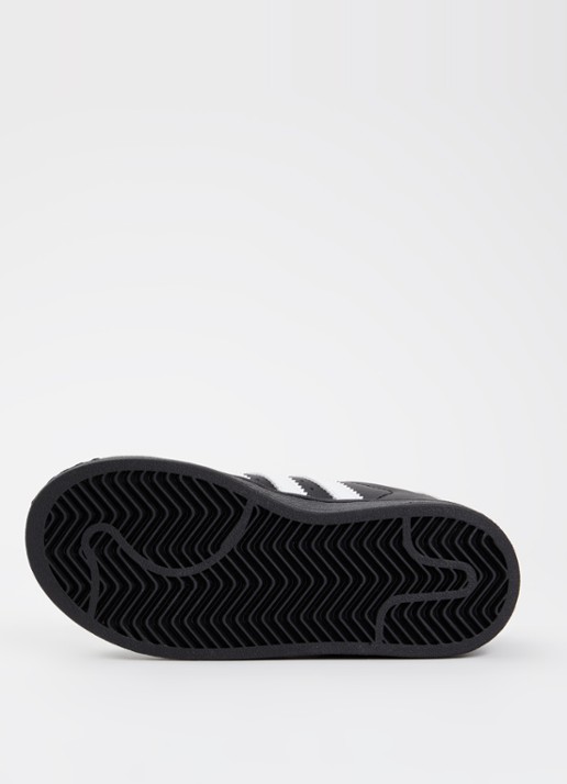Adidas Superstar II sneaker van leer met logo - detail 2 zwart