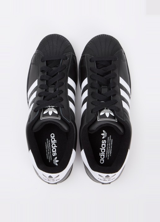 Adidas Superstar II sneaker van leer met logo - detail 3 zwart