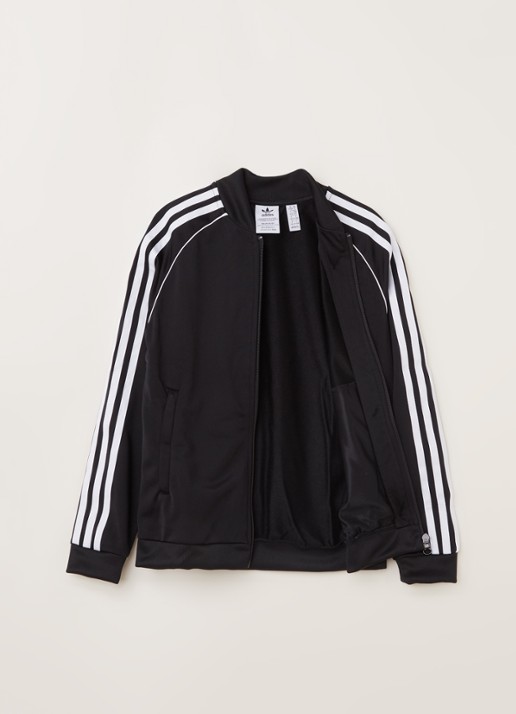 Adidas Superstar trackvest met logo - voorkant 3 zwart