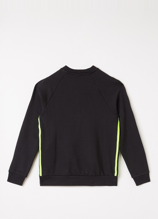Adidas Sweater met logoborduring - voorkant 3 zwart