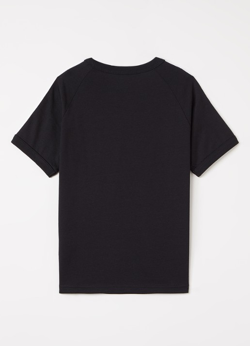 Adidas T-shirt met logoborduring - voorkant 2 zwart