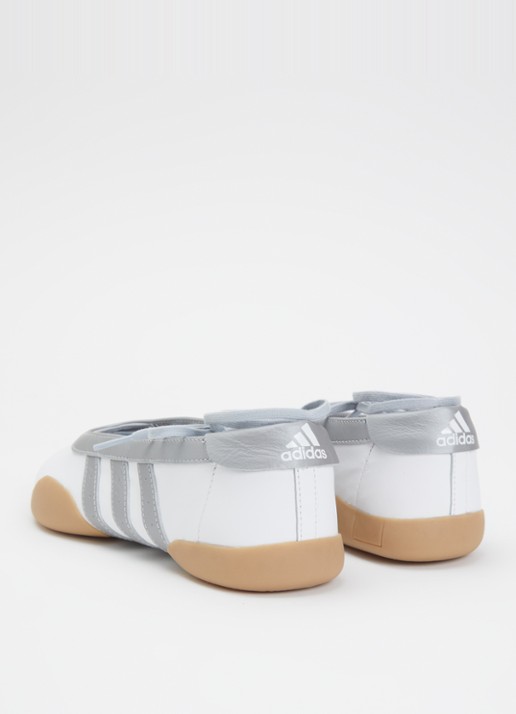 Adidas Taekwondo ballerina van leer - achterkant 5 wit