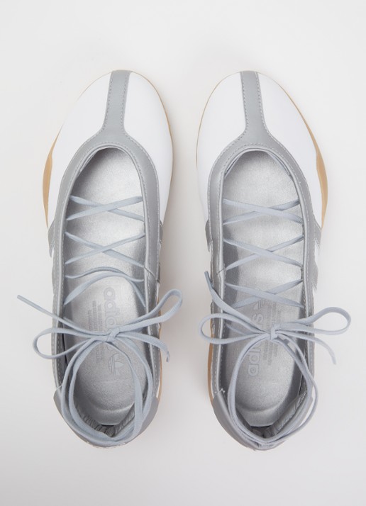 Adidas Taekwondo ballerina van leer - detail 3 wit