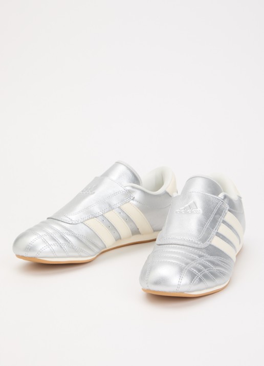 Adidas Taekwondo sneaker van leer met metallic finish - detail 3 zilver