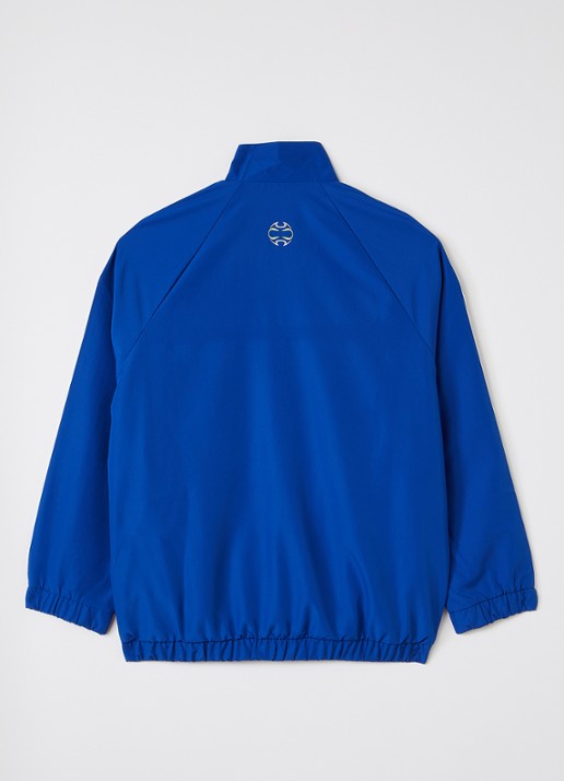 Adidas Trackvest met logoborduring - achterkant 3 kobaltblauw