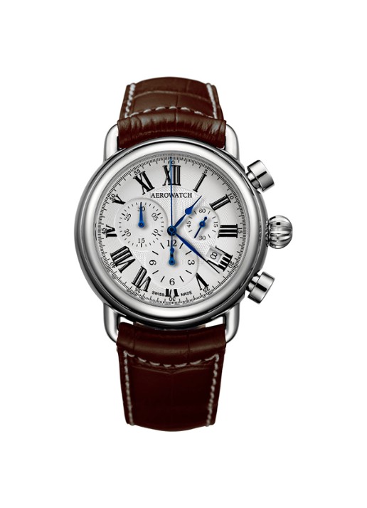 Aerowatch 1942 horloge A 83939 AA07 - voorkant zilver