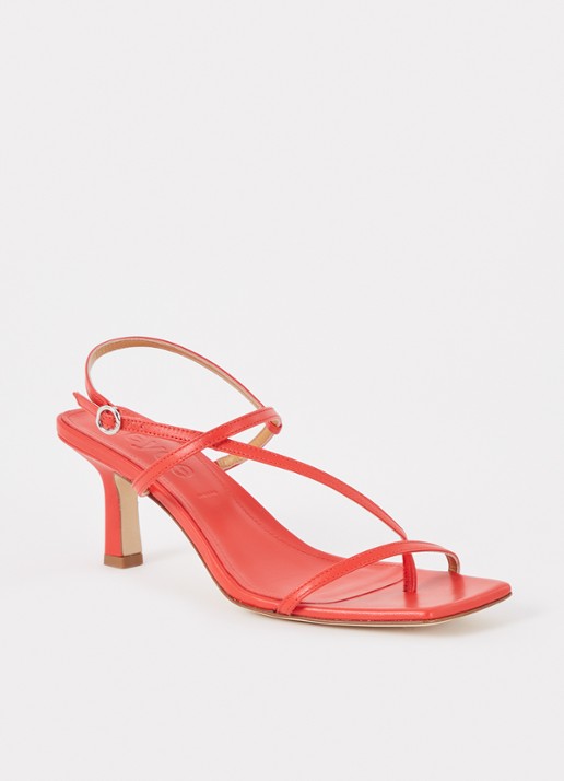 Aeyde Elise sandalette van leer - voorkant 4 rood