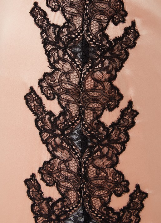 Agent Provocateur Amelea slipdress van zijde met kant - detail 3 oudroze
