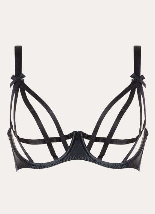 Agent Provocateur Briella beugel bh met mesh - voorkant zwart