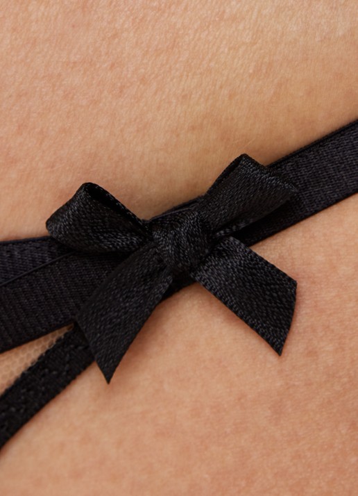 Agent Provocateur Briella string met mesh - detail 5 zwart