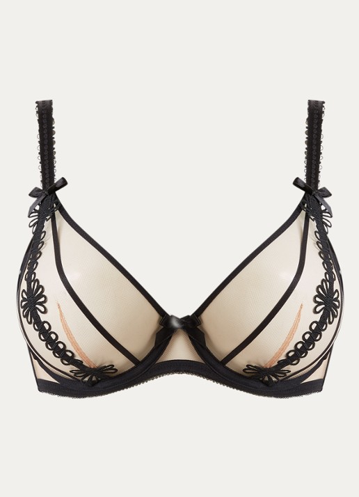 Agent Provocateur Coletta beugel bh van mesh met bloemborduring
