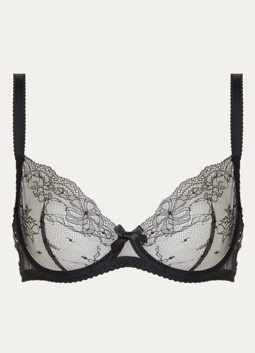 Agent Provocateur Isedora beugel bh met kant - voorkant 3 zwart