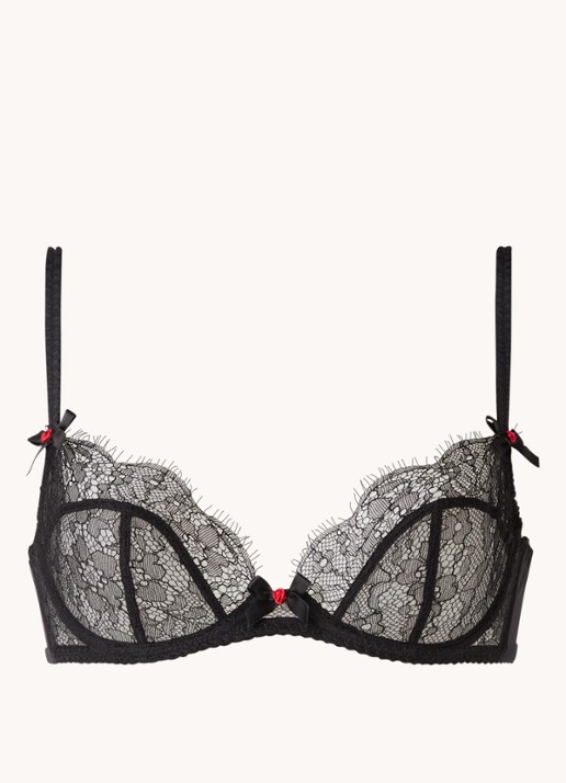 Agent Provocateur Lorna beugel bh van kant - voorkant 2 zwart