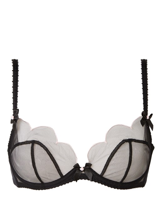 Agent Provocateur Lorna beugel bh van mesh - voorkant 3 zwart
