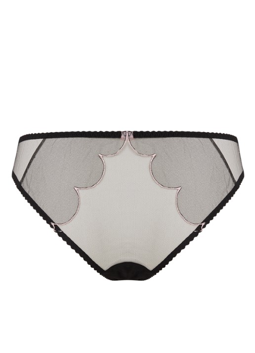 Agent Provocateur Lorna slip van mesh met borduring - achterkant 5 zwart
