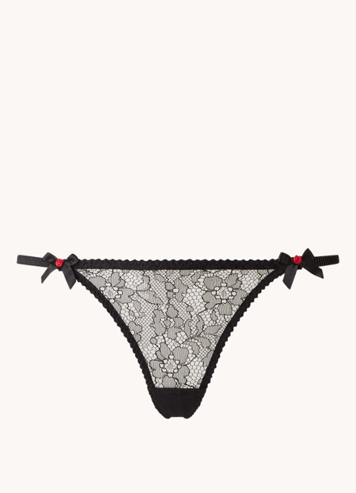 Agent Provocateur Lorna string van kant - voorkant zwart