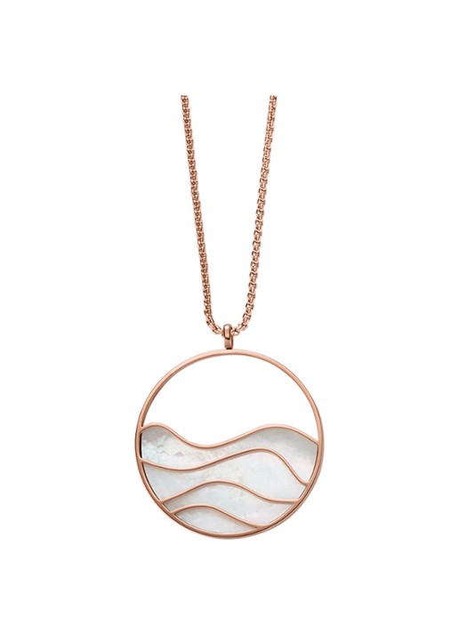 Agnethe ketting met hanger SKJ1539791 - voorkant roségoud