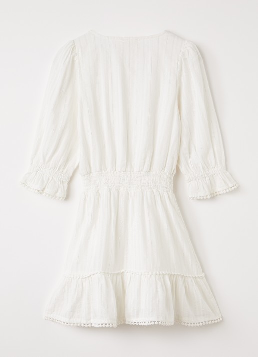 AI&KO Brecht jurk met lurex - voorkant 3 wit