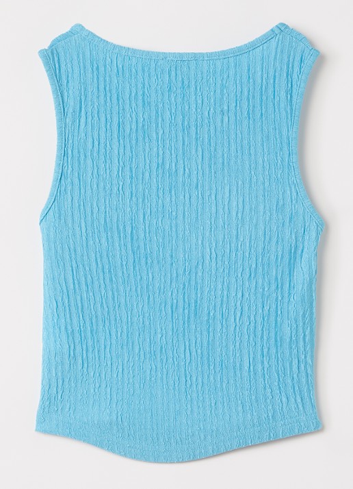 AI&KO Daira tanktop met structuur - voorkant 2 blauw