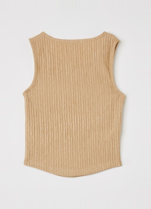 AI&KO Daira top met structuur - voorkant 2 camel