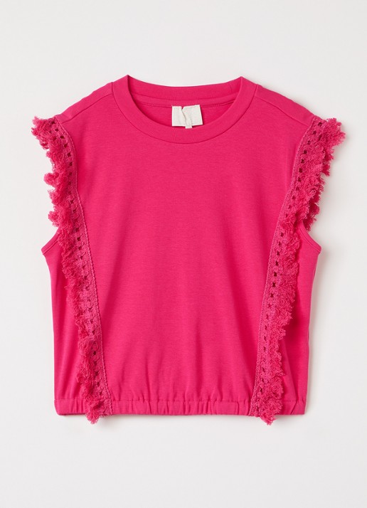 AI&KO Rhode T-shirt met franjes
