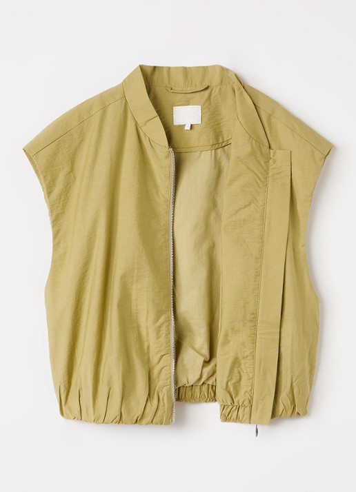 AI&KO Vanja bodywarmer met elastische band - voorkant 2 khaki