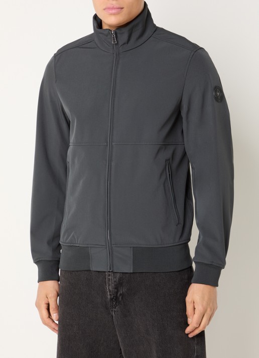Airforce Aero softshell jack met ritszakken - detail 2 antraciet